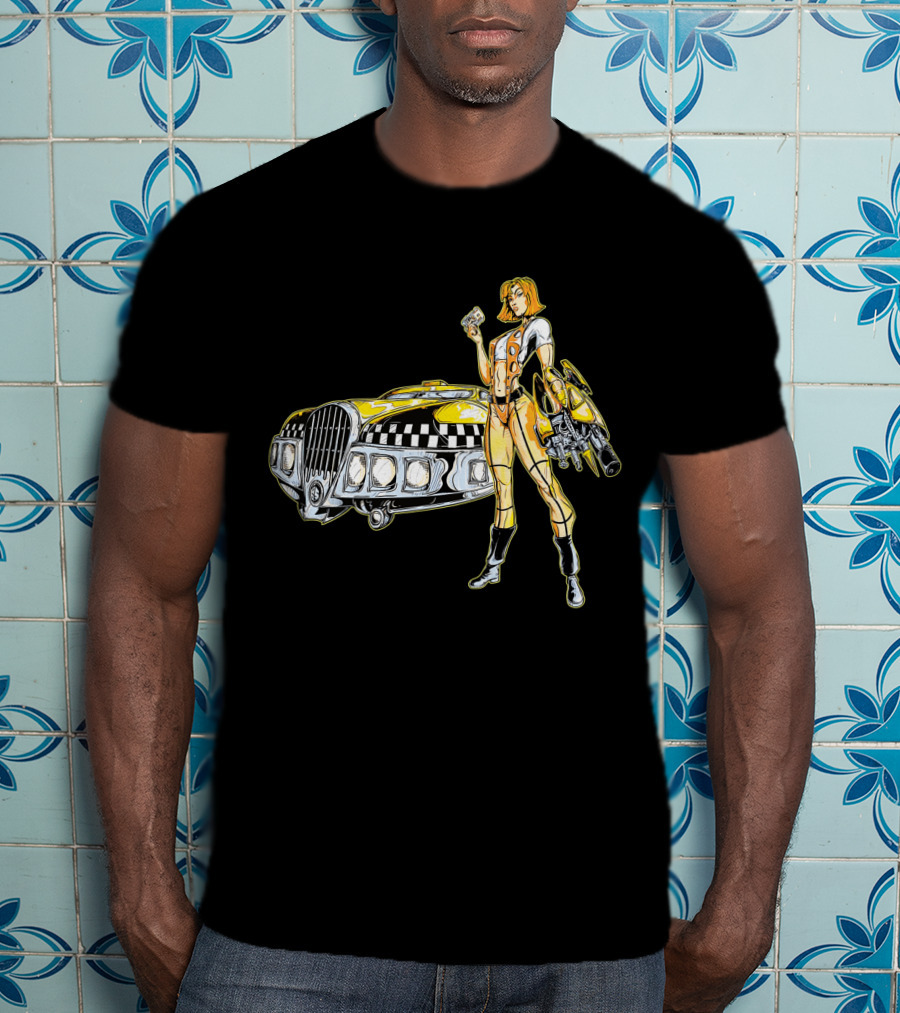 The Fifth Element Leeloo Dallas Vintage Taxi Cab T-Shirt