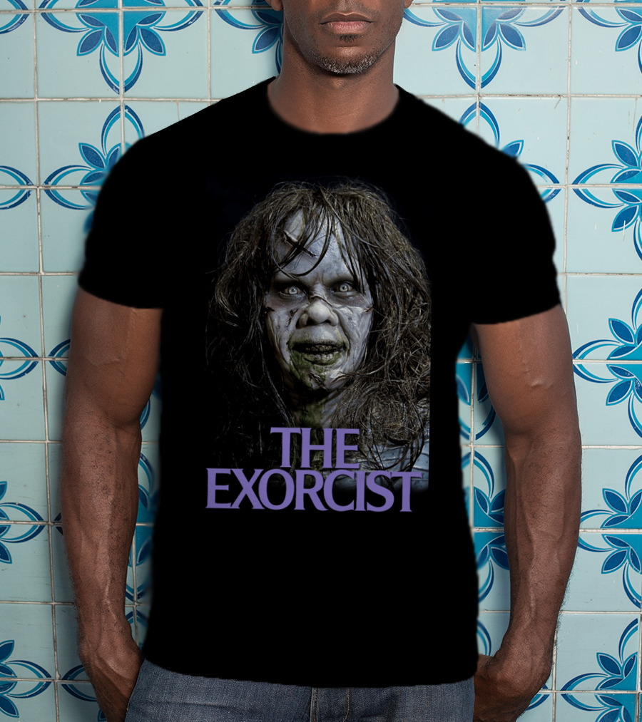 The Exorcist 1973 Iconic Horror Face T-Shirt
