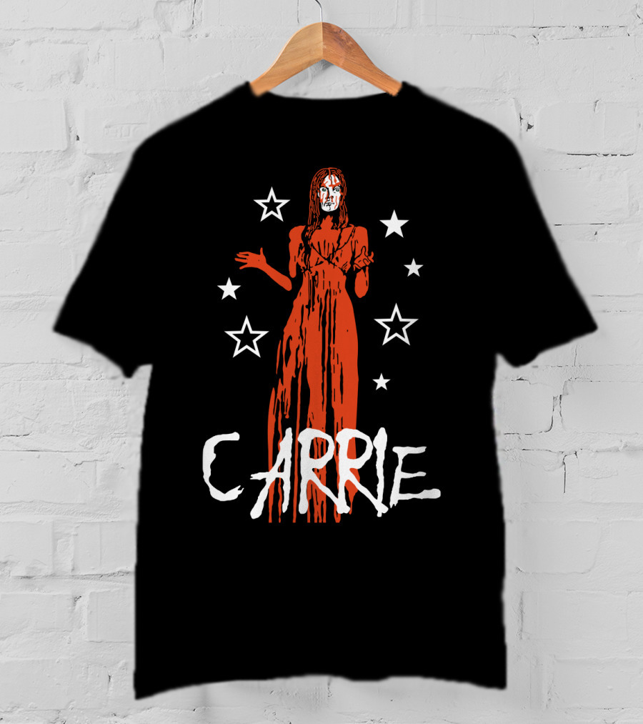 Carrie 1976 Blood-Soaked Prom With Stars T-Shirt