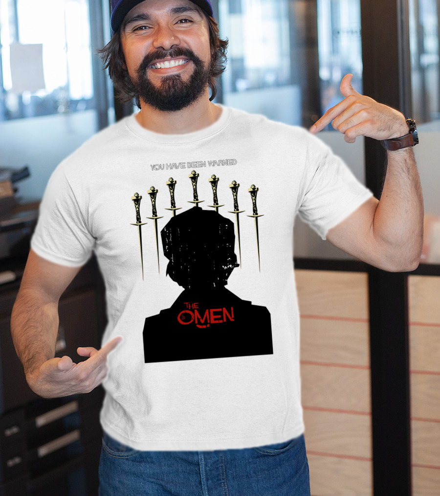 You Have Been Warned The Omen 1976 Silhouette And Daggers T-Shirt