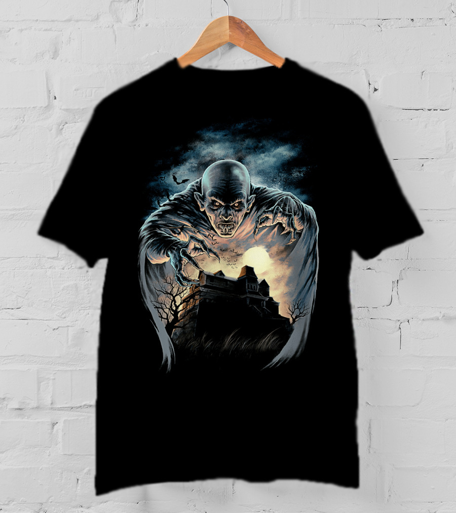Salem's Lot 1979 Nosferatu Over Haunted Mansion T-Shirt