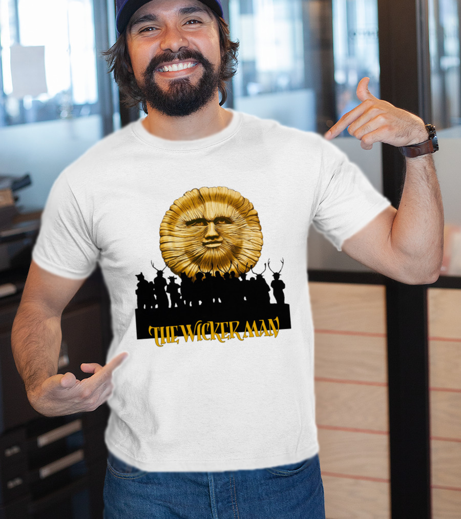 The Wicker Man Sun Face And Silhouetted Figures T-Shirt