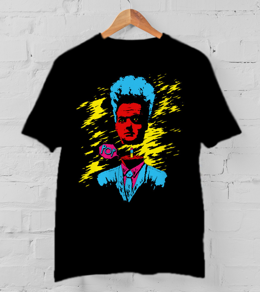 Eraserhead 1977 Pop Art Style With Colorful Lightning Background T-Shirt