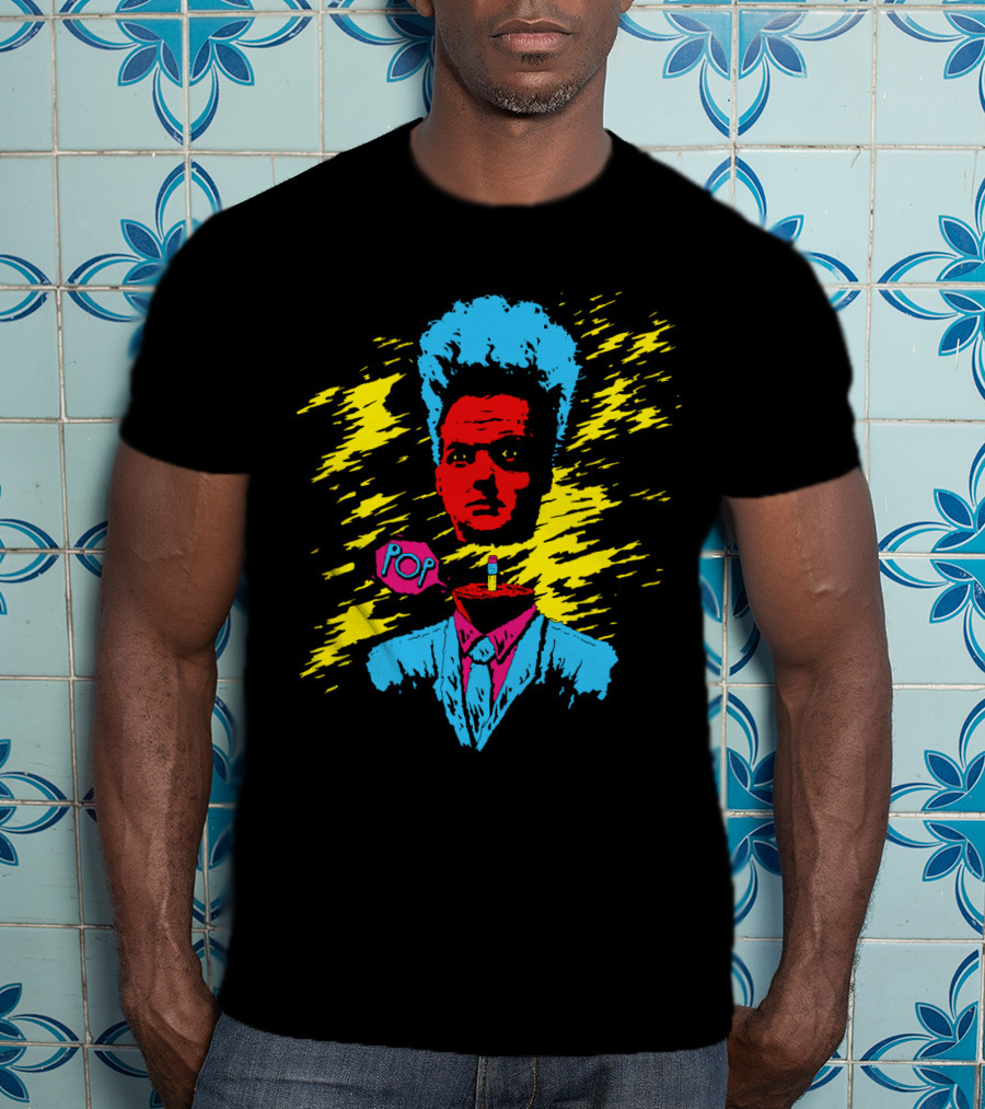 Eraserhead 1977 Pop Art Style With Colorful Lightning Background T-Shirt