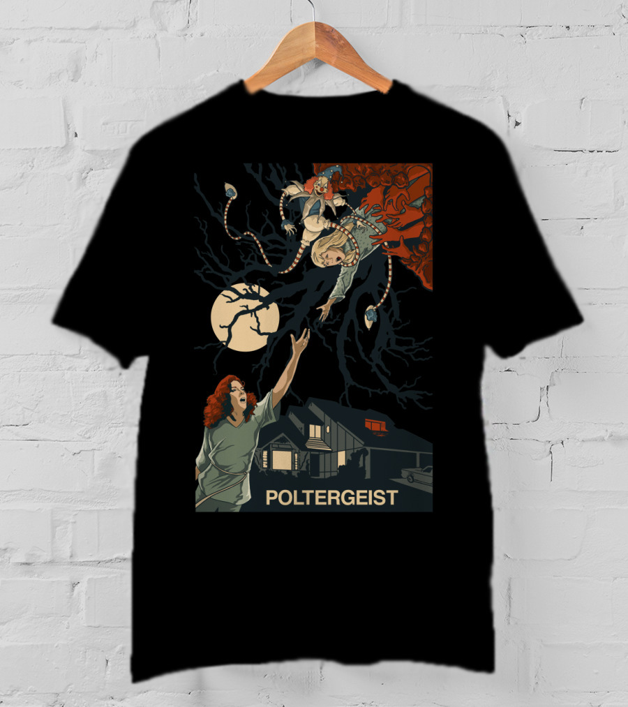 Poltergeist II The Other Side 1986 Moonlit Horror Escape T-Shirt