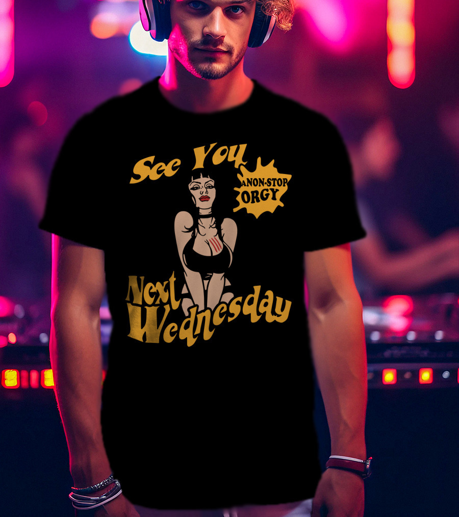 See You Next Wednesday An American Werewolf In London 1981 Eros Theatre Soho Non-Stop Orgy Certificate XXX T-Shirt