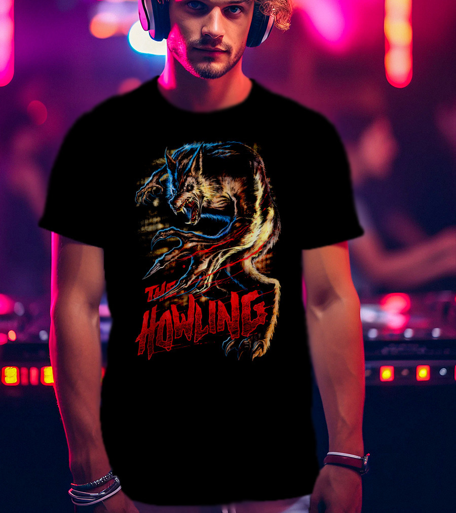 The Howling Werewolf Creature Retro Horror T-Shirt