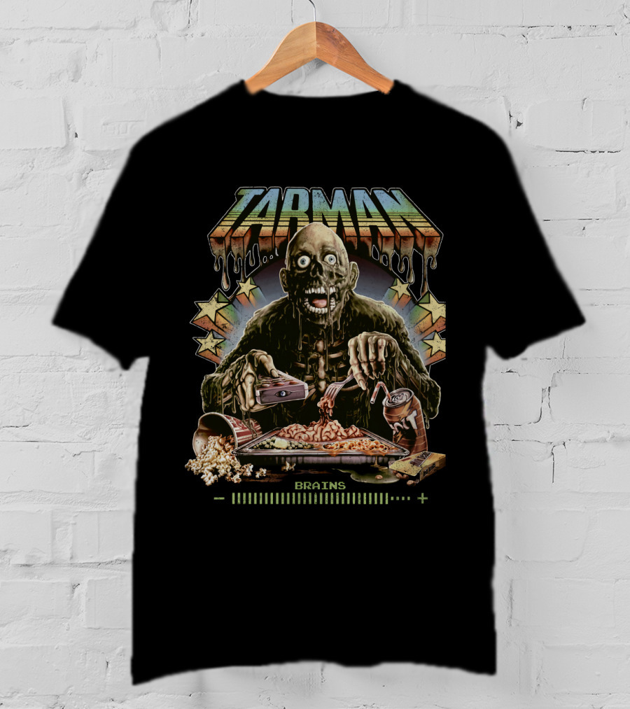 Tarman Brains The Return Of The Living Dead Zombie Vintage Popcorn Soda T-Shirt
