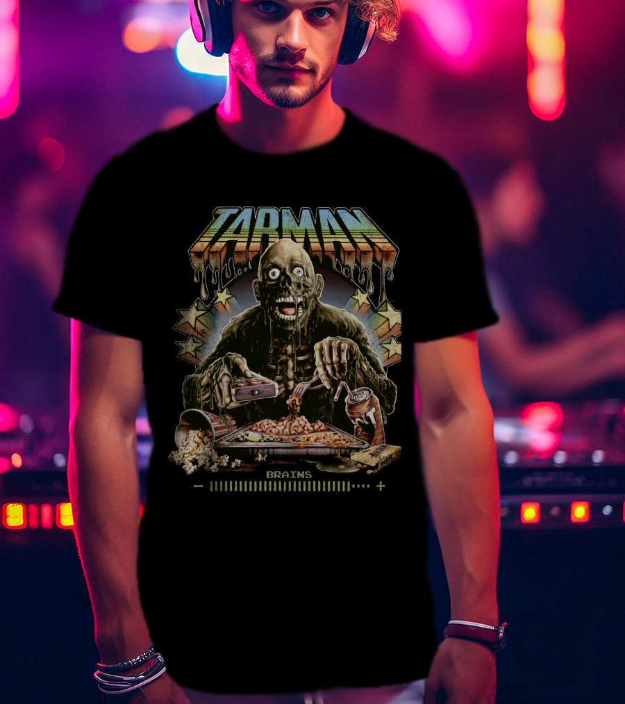 Tarman Brains The Return Of The Living Dead Zombie Vintage Popcorn Soda T-Shirt