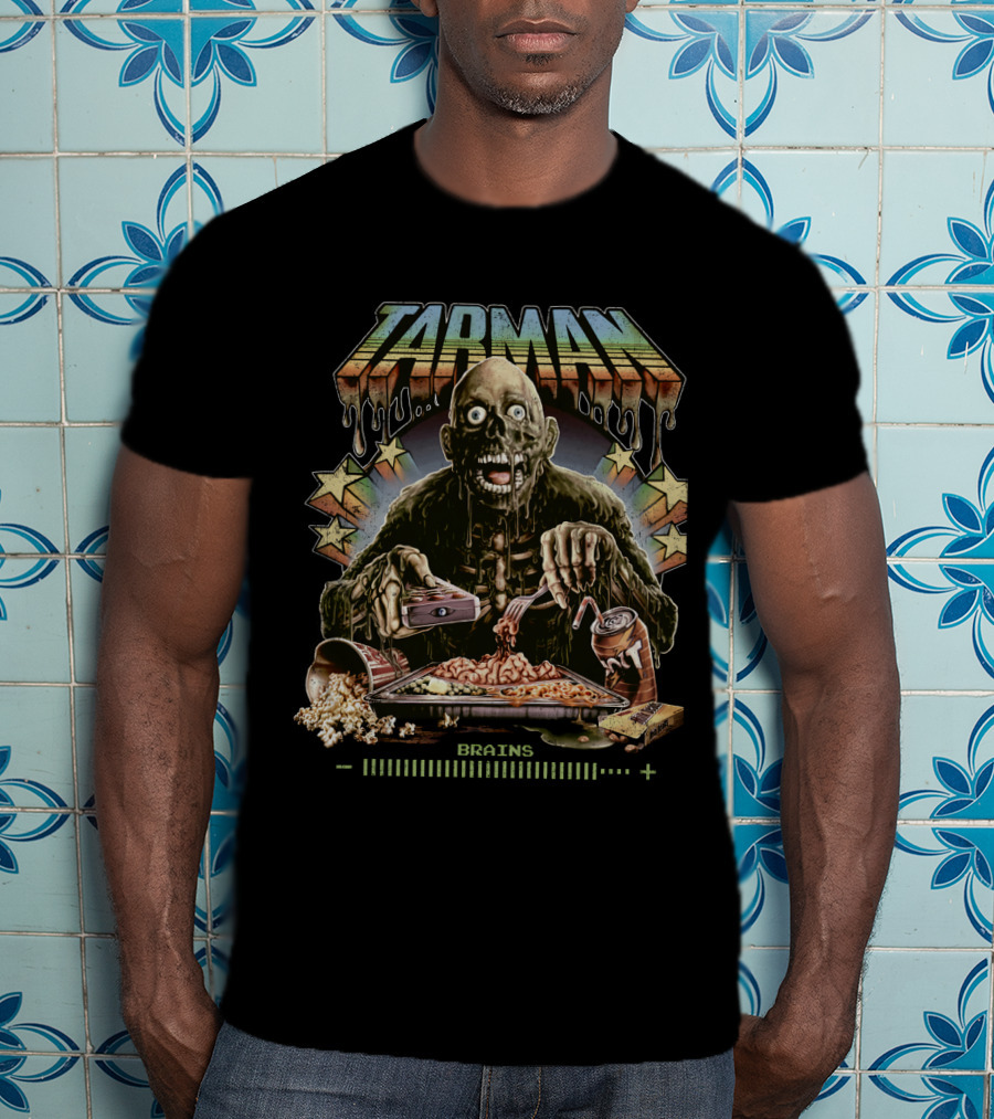 Tarman Brains The Return Of The Living Dead Zombie Vintage Popcorn Soda T-Shirt