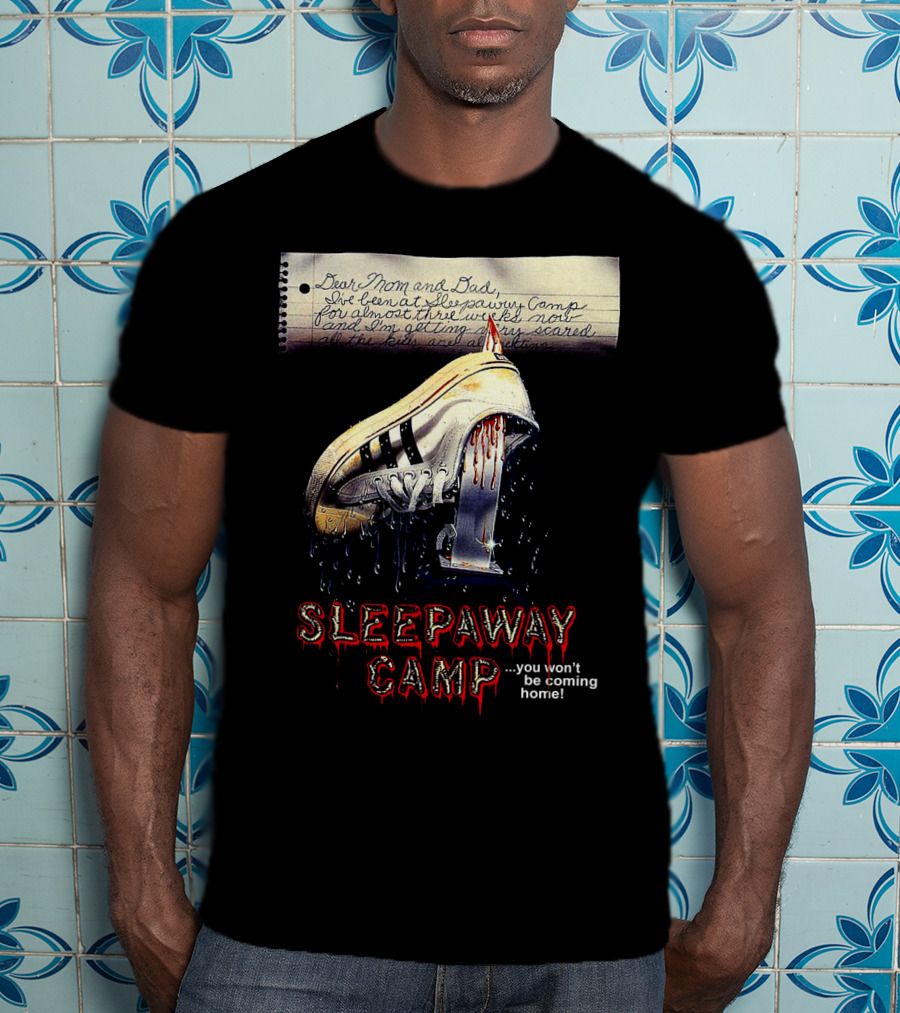 Sleepaway Camp You Won't Be Coming Home Bloody Shoe Note T-Shirt