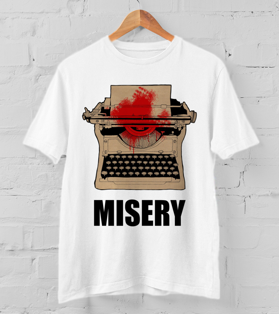 Misery Typewriter With Blood Splatter T-Shirt