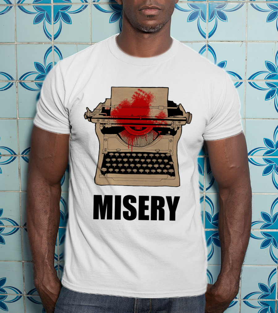 Misery Typewriter With Blood Splatter T-Shirt