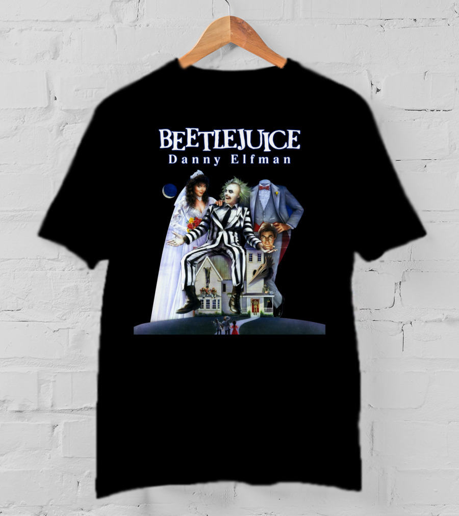 Beetlejuice Danny Elfman Striped Suit House Wedding Scene T-Shirt