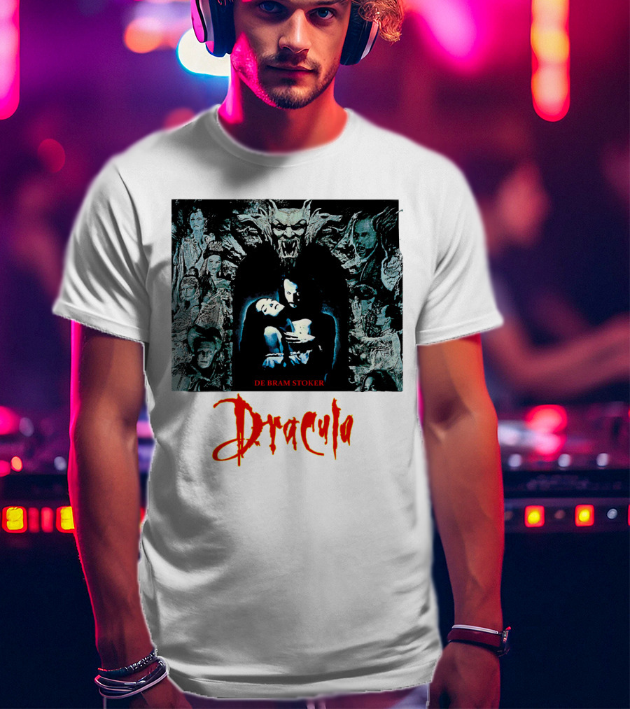 Dracula De Bram Stoker Vampire Collage 1992 T-Shirt