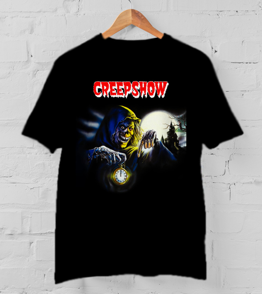 Creepshow Grinning Ghoul With Clock And Haunted Castle T-Shirt