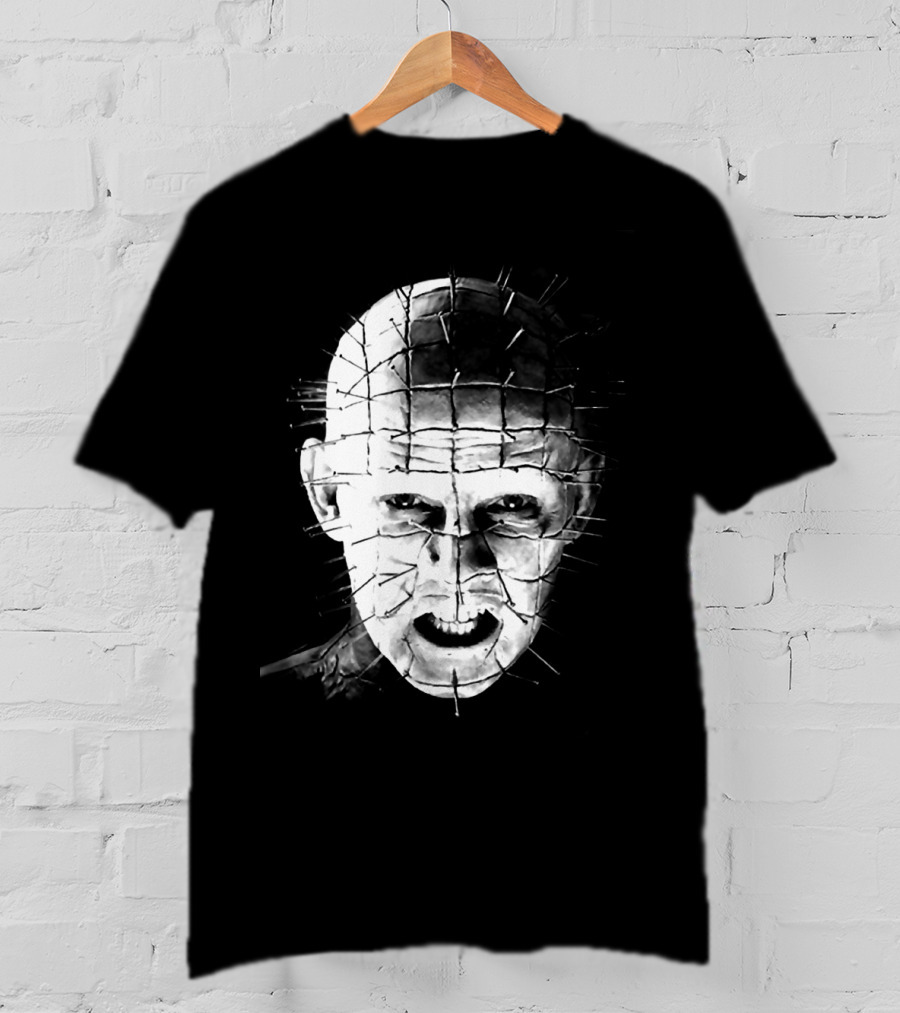 Hellraiser Pinhead Horror Icon Grayscale T-Shirt