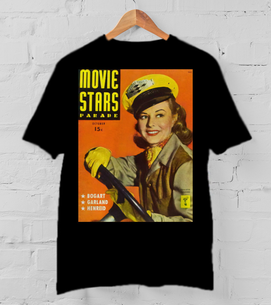 Movie Stars Parade October 15c Bogart Garland Henreid Paulette Goddard (1910) T-Shirt