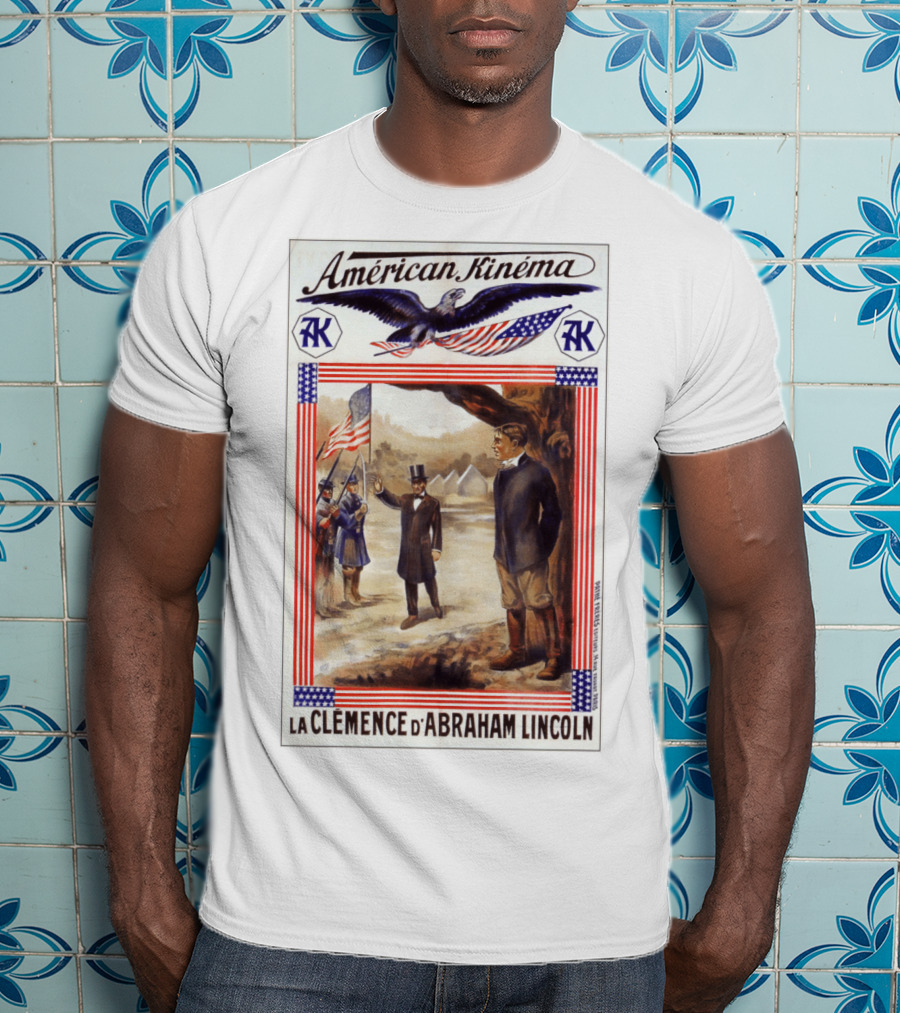 American Kinéma La Clemence D'Abraham Lincoln Eagle Flag T-Shirt