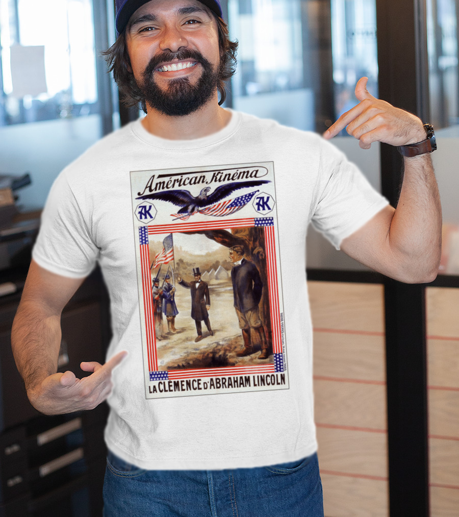 American Kinéma La Clemence D'Abraham Lincoln Eagle Flag T-Shirt