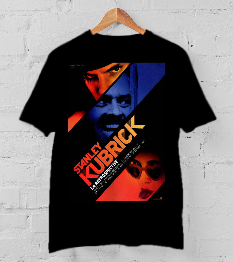 Stanley Kubrick LA Retrospective Warner Bros Entertainment 2001 L'odyssée DE L'espace Barry Lyndon Shining Full Metal Jacket Lolita Eyes Wide Shut T-Shirt