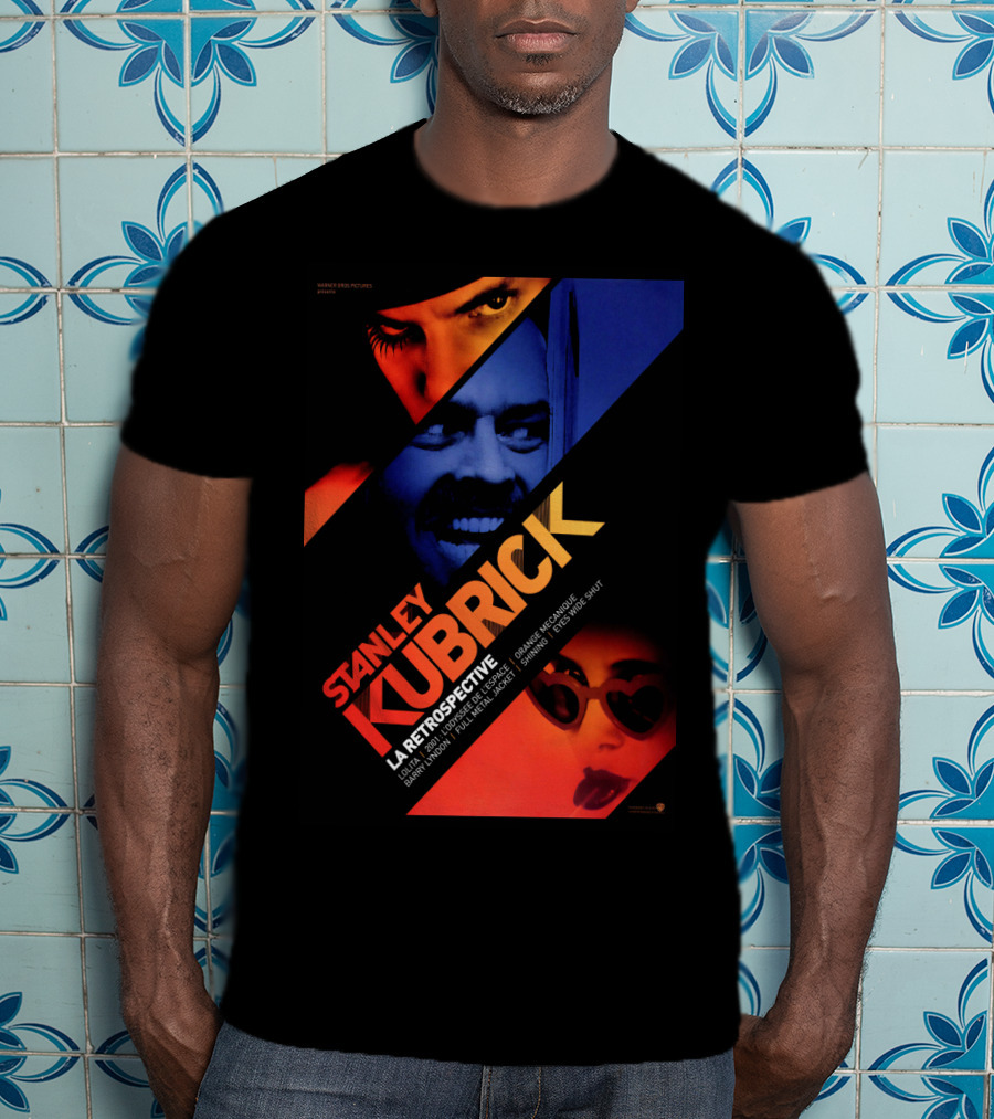 Stanley Kubrick LA Retrospective Warner Bros Entertainment 2001 L'odyssée DE L'espace Barry Lyndon Shining Full Metal Jacket Lolita Eyes Wide Shut T-Shirt