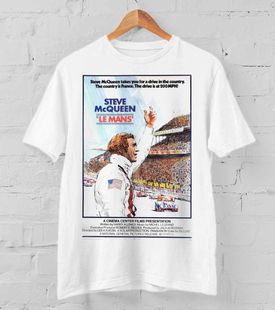 Steve McQueen Le Mans 1971 Racing Champion At 200 MPH T-Shirt