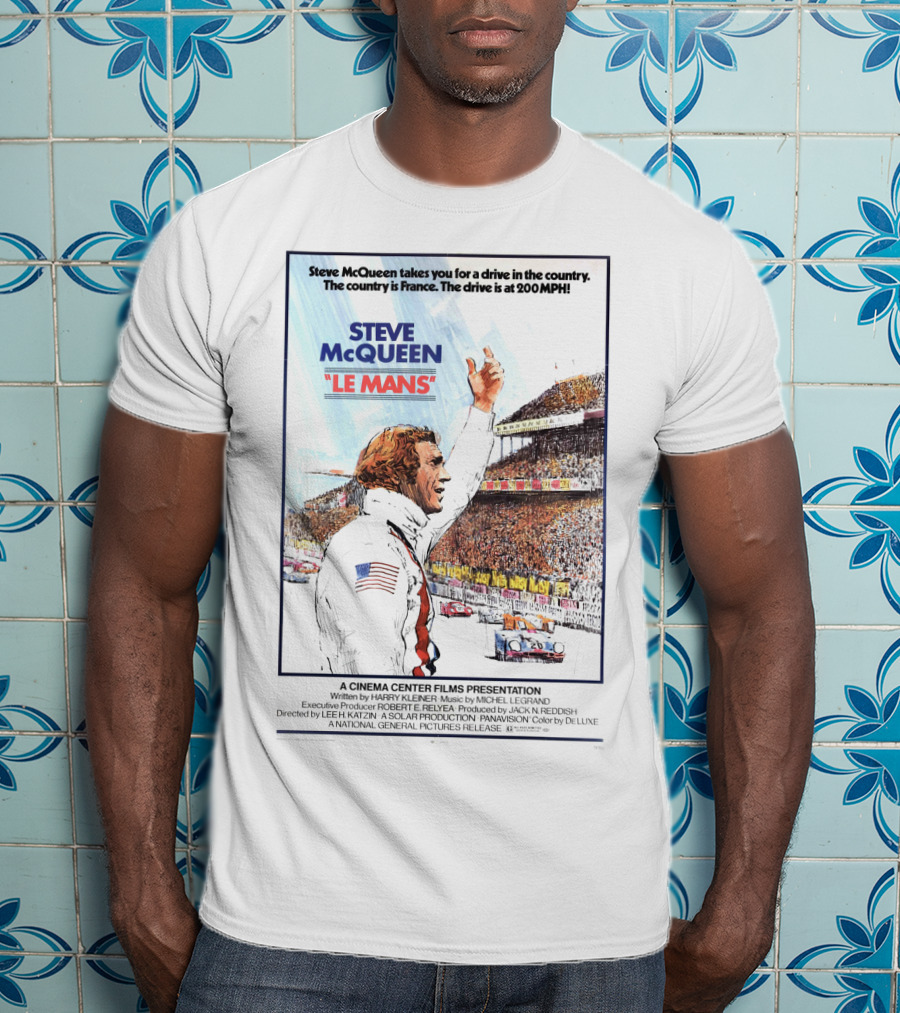 Steve McQueen Le Mans 1971 Racing Champion At 200 MPH T-Shirt