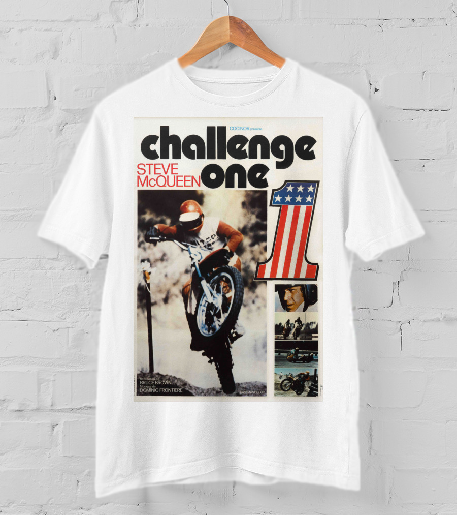 ON ANY SUNDAY Challenge One Steve McQueen Number One Racing Motocross America T-Shirt