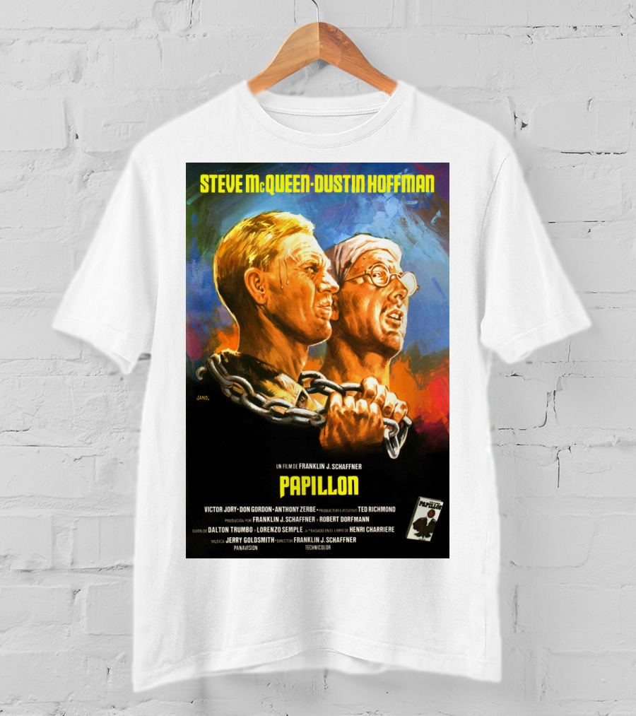 Steve McQueen Dustin Hoffman Papillon Movie T-Shirt