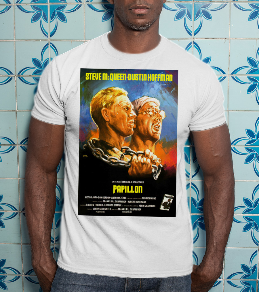 Steve McQueen Dustin Hoffman Papillon Movie T-Shirt