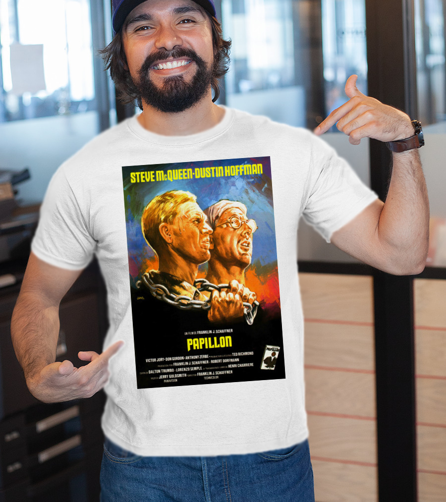 Steve McQueen Dustin Hoffman Papillon Movie T-Shirt