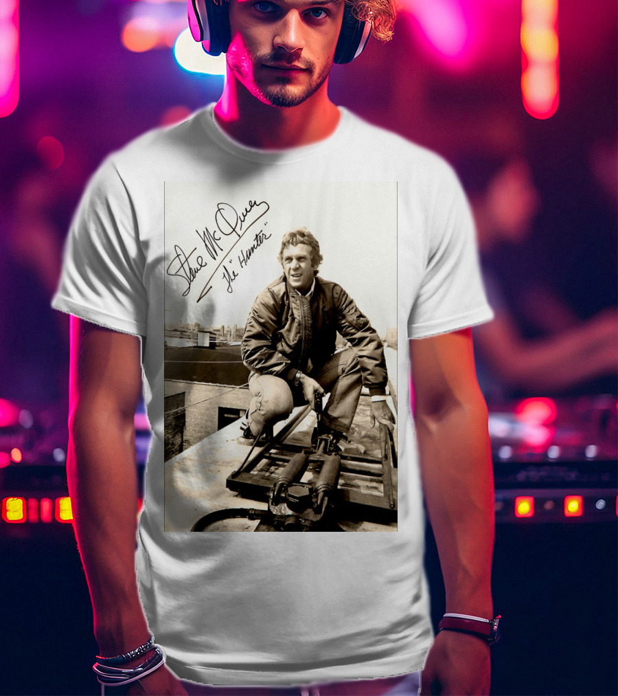 Steve McQueen The Hunter 1980 Signature Scene Photo T-Shirt