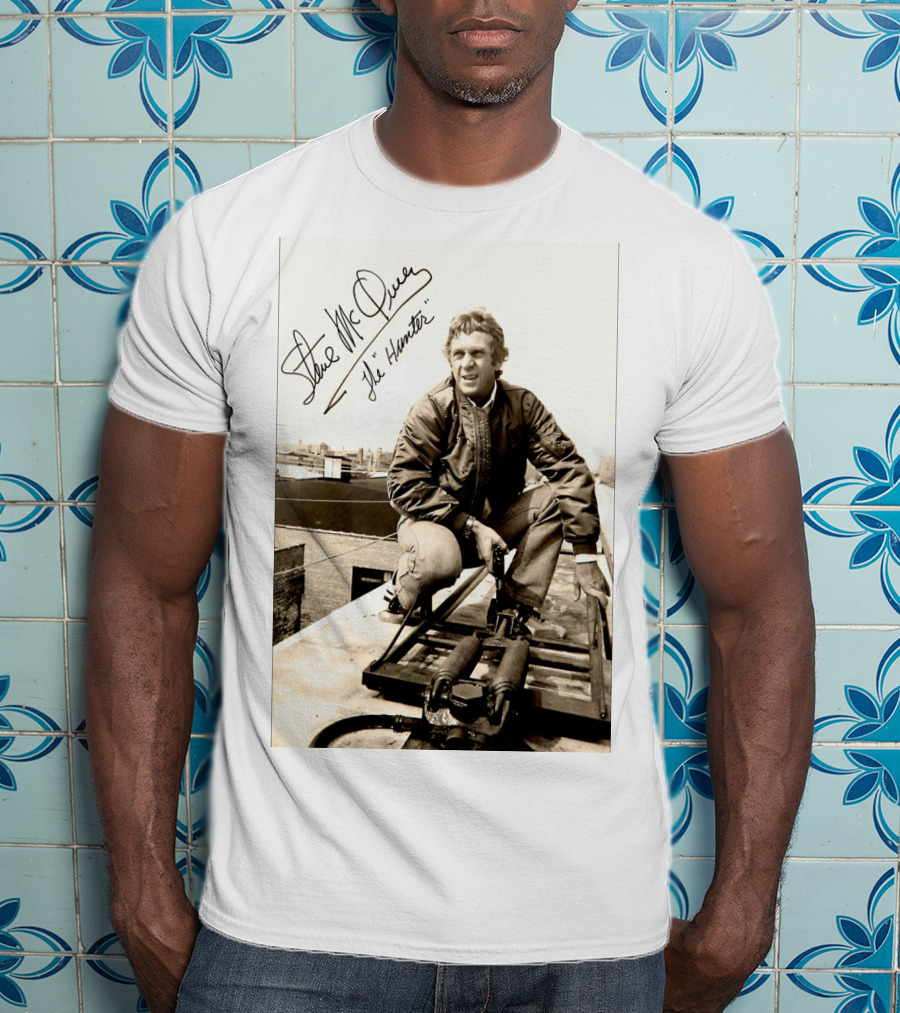 Steve McQueen The Hunter 1980 Signature Scene Photo T-Shirt