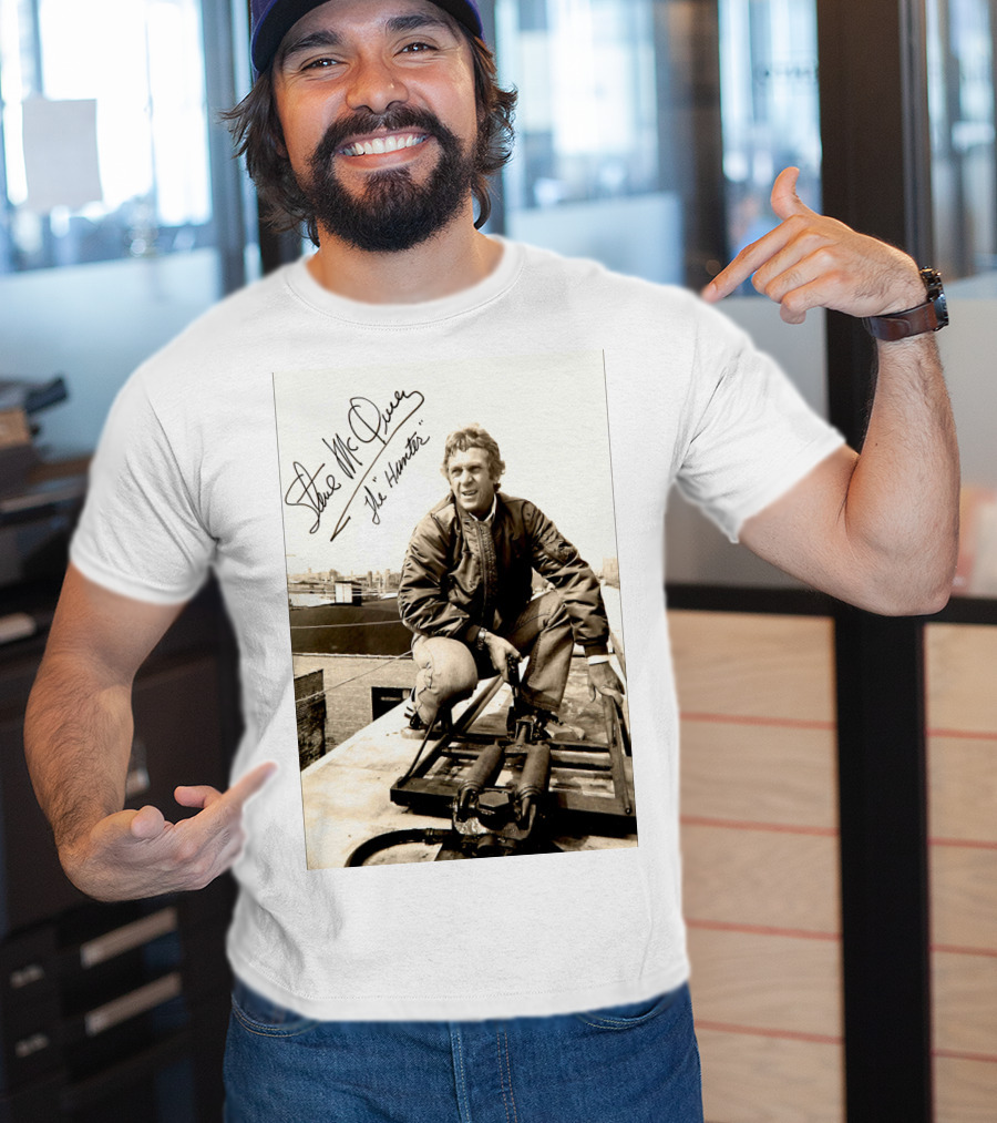 Steve McQueen The Hunter 1980 Signature Scene Photo T-Shirt