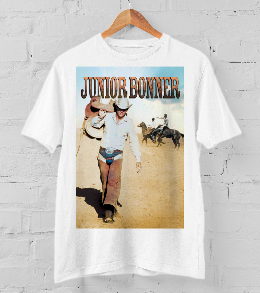 Junior Bonner 1972 Steve McQueen Rodeo Cowboy Scene T-Shirt