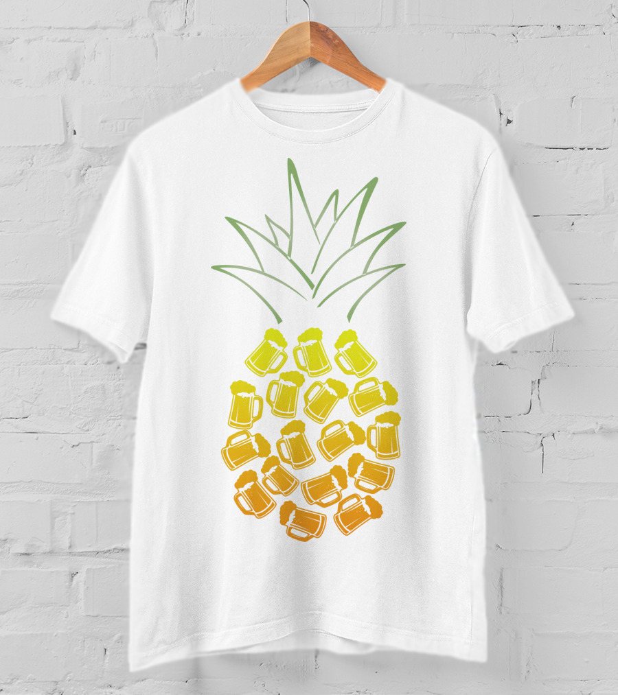 Beer Pineapple Mug Fusion Tropical Beverage Concept T-Shirt