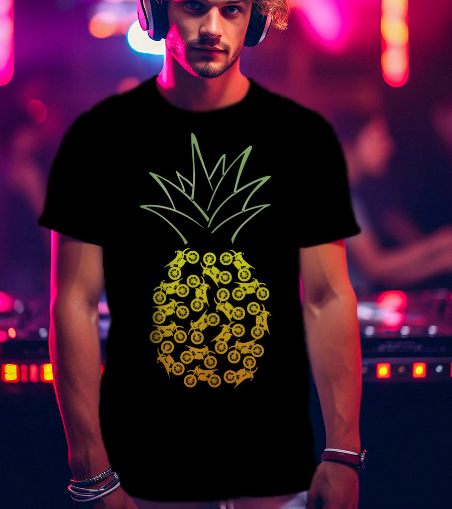 Motocross Pineapple Motorbike T-Shirt