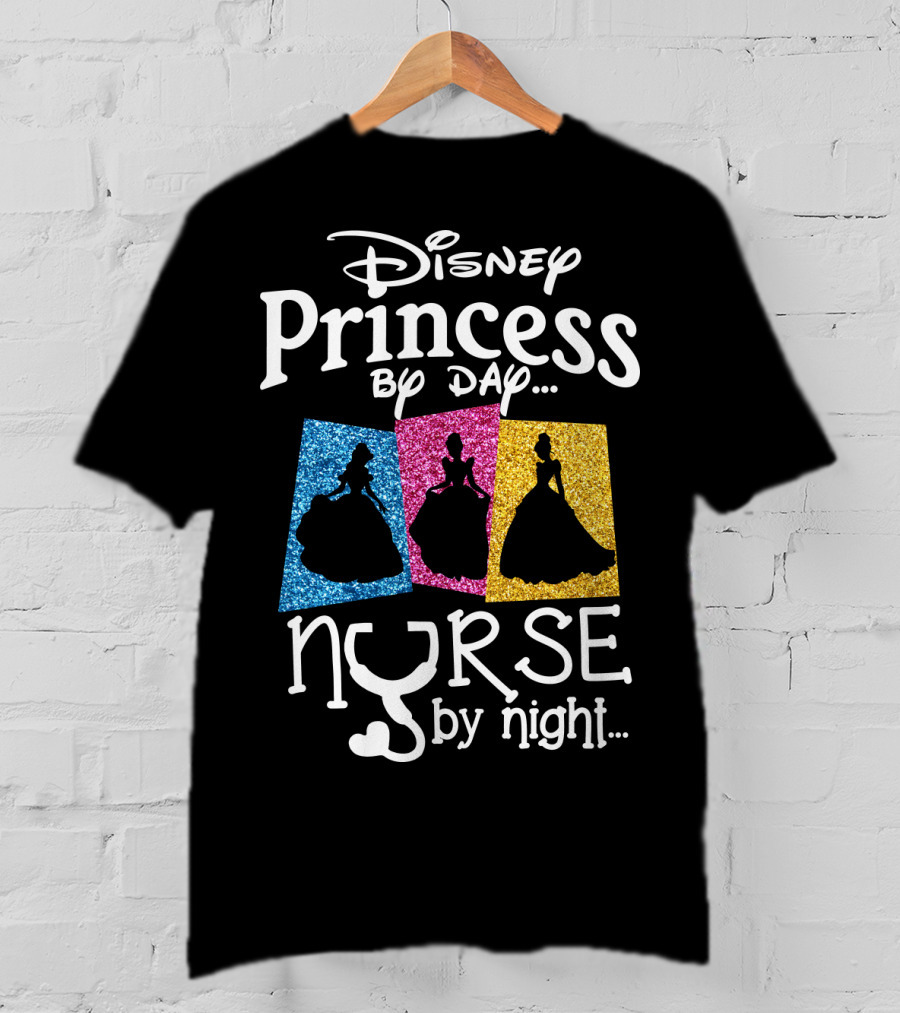 Disney Princess By Day Nurse By Night T-Shirt