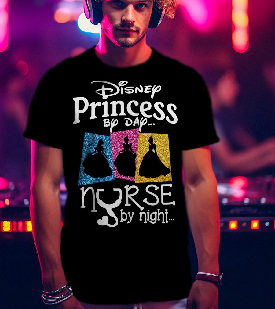 Disney Princess By Day Nurse By Night T-Shirt
