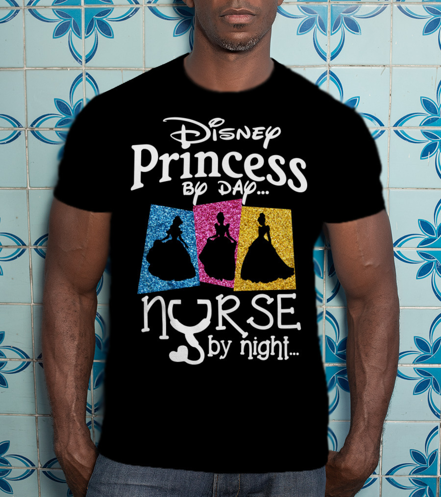 Disney Princess By Day Nurse By Night T-Shirt