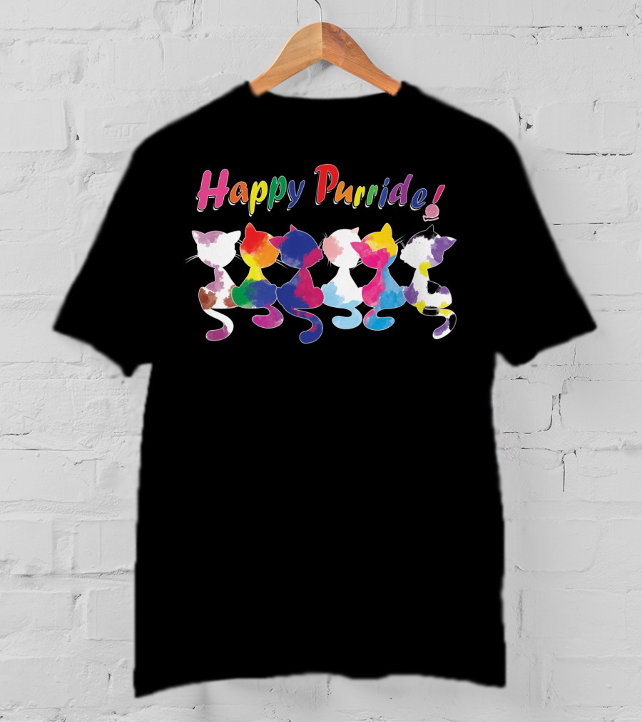 Happy Purride Rainbow Cats T-Shirt