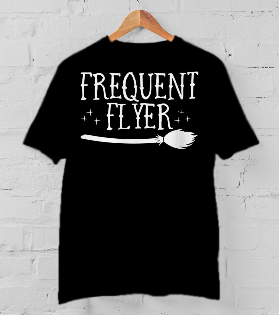 Frequent Flyer Broomstick Magic Stars T-Shirt