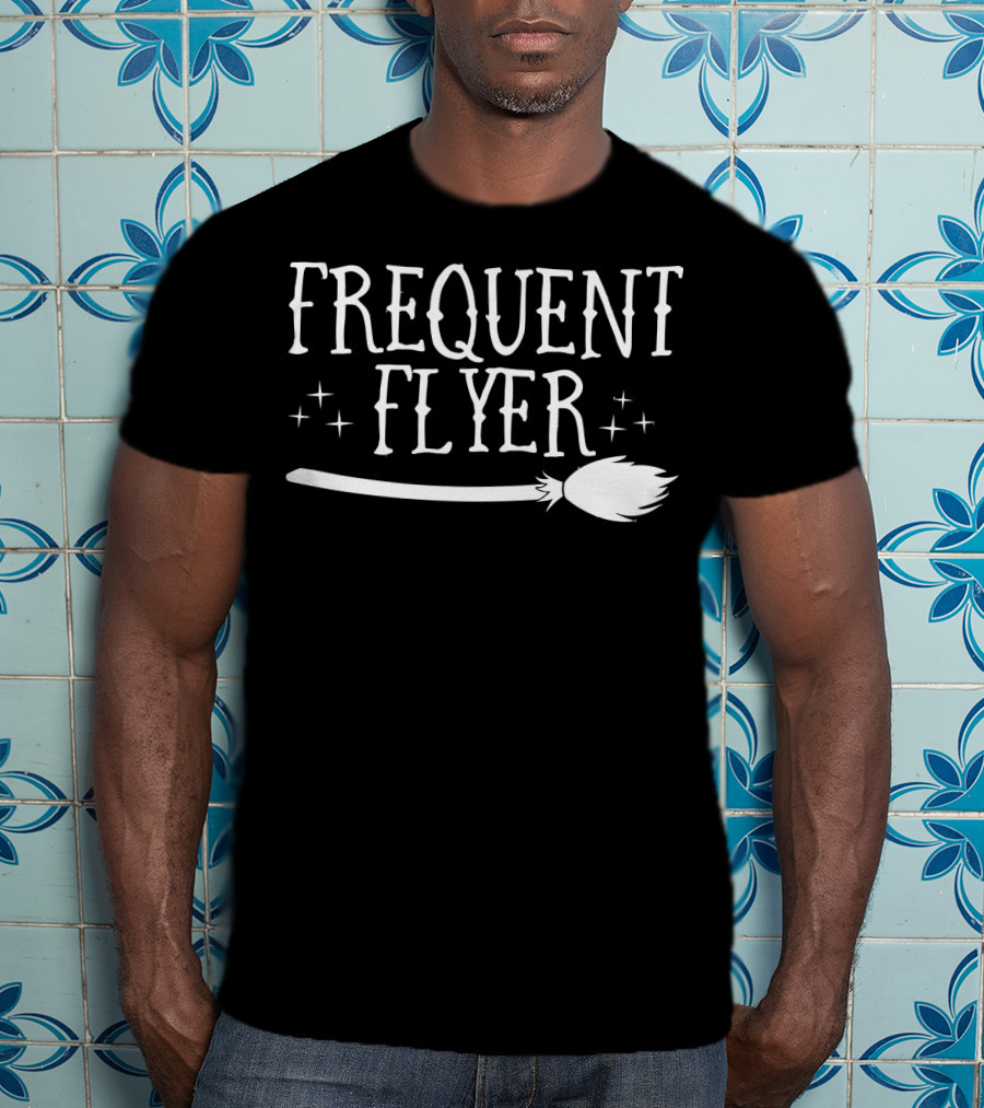 Frequent Flyer Broomstick Magic Stars T-Shirt