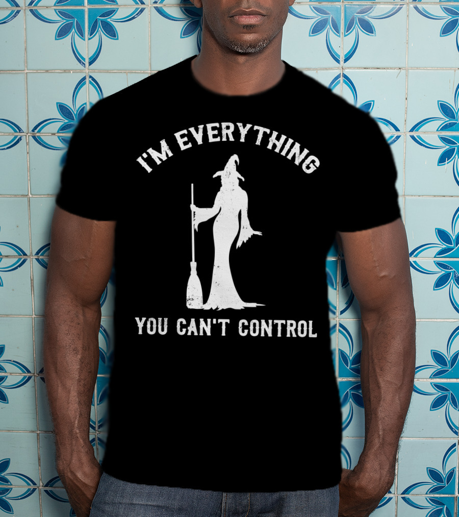 I'm Everything You Can't Control Witch Silhouette Broomstick T-Shirt