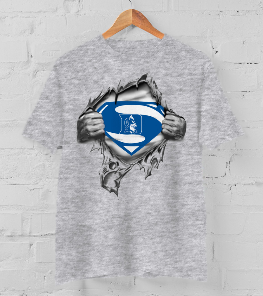 Duke Blue Devils Superman Shield Logo Burst T-Shirt