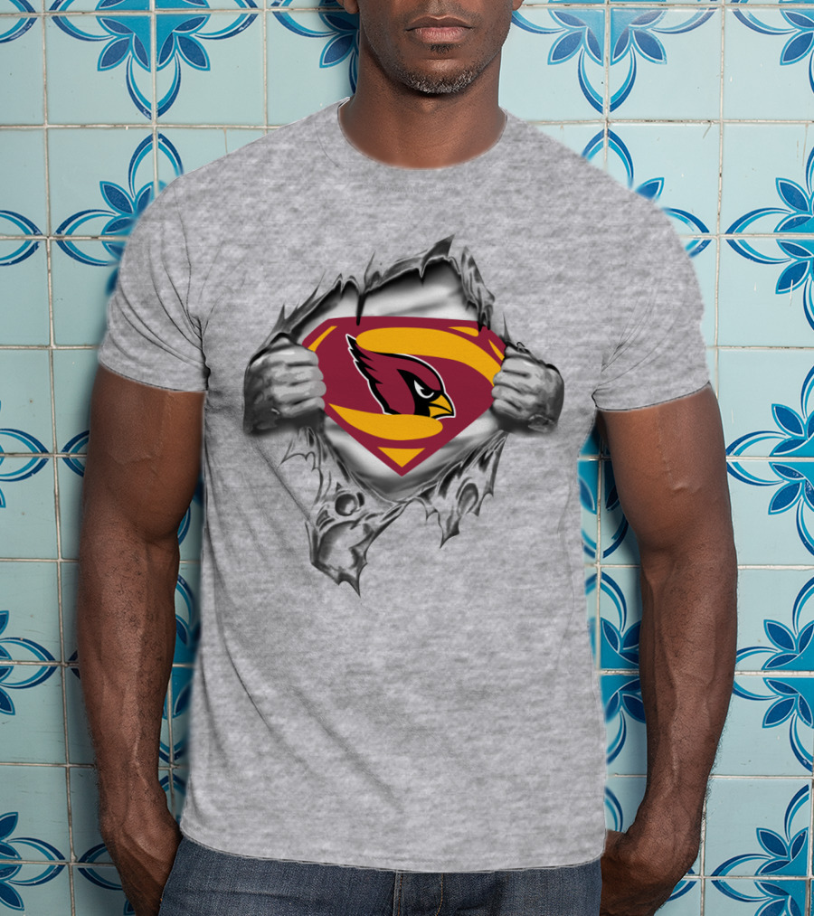 Cardinals Superhero Emblem With Superman Chest T-Shirt