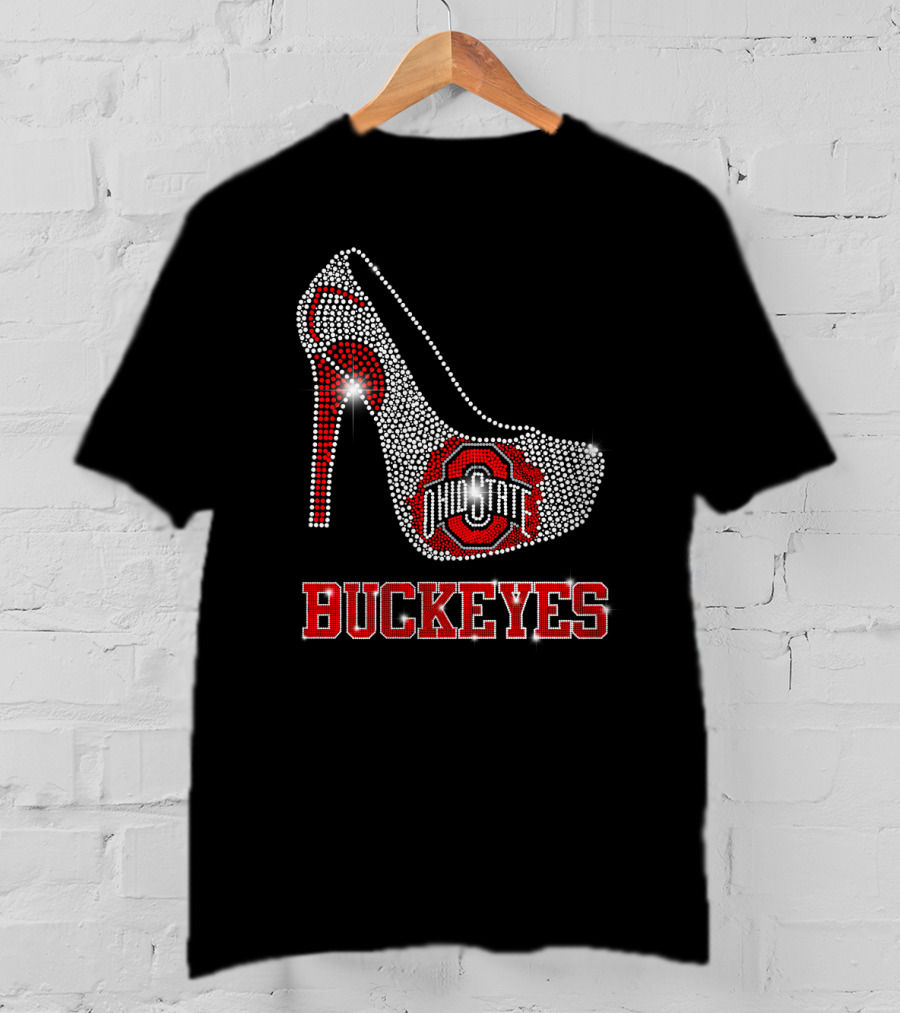 Ohio State Buckeyes Rhinestone High Heel T-Shirt