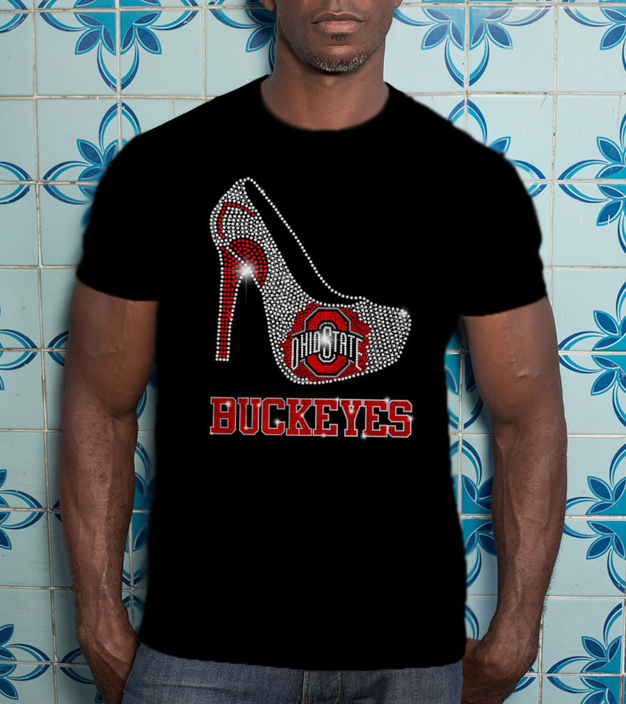 Ohio State Buckeyes Rhinestone High Heel T-Shirt