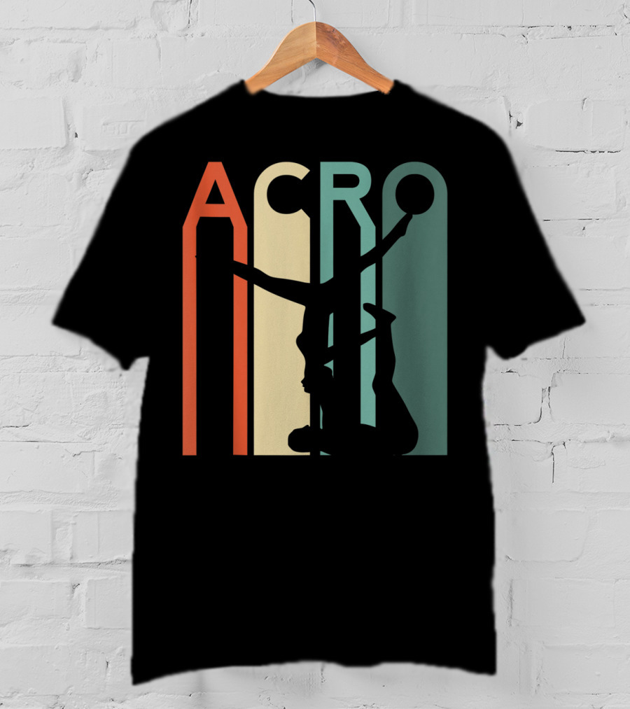 Acro Yoga Vintage Yoga Couple Hot Retro T-Shirt